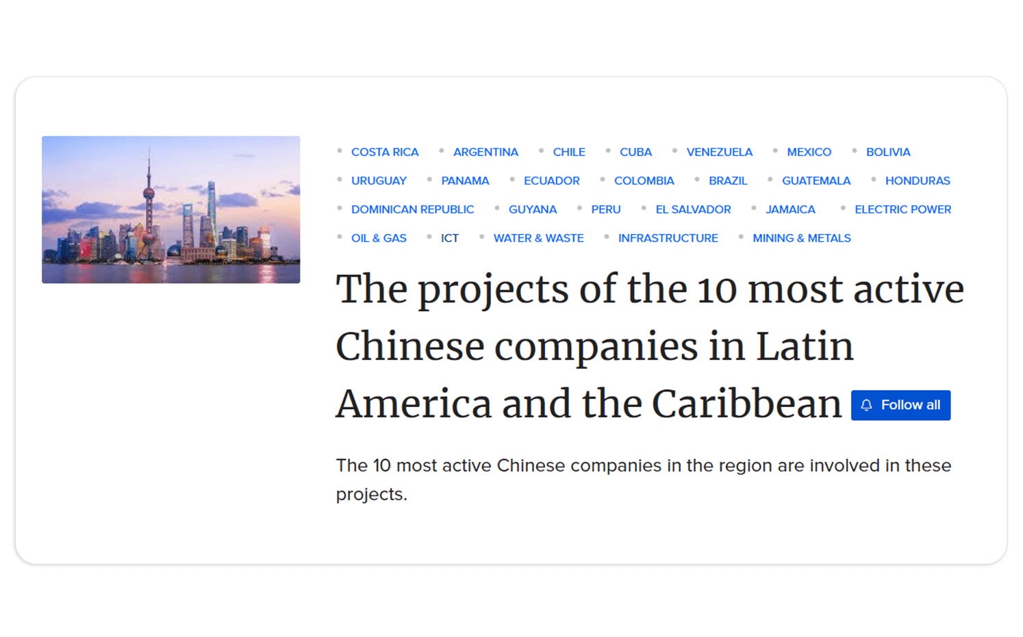 Dashboard with key data for investment management.