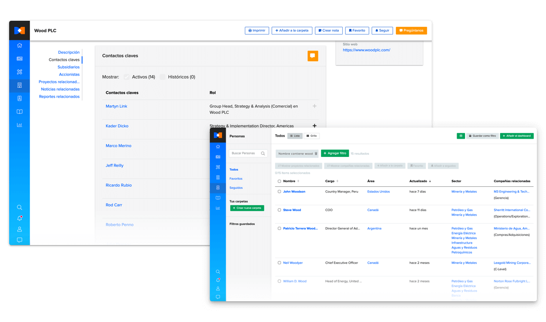 Connect with key people at companies