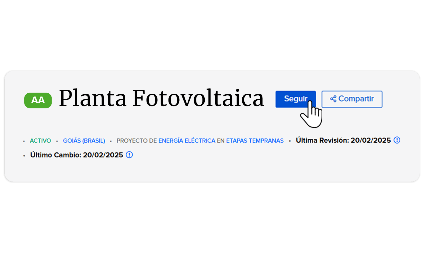 Notificaciones y alertas de cambios en proyectos para proveedores.